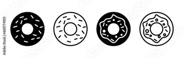 Fototapeta Donut icon vector. doughnut icon. donut logo