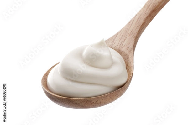 Fototapeta cream in spoon isolated