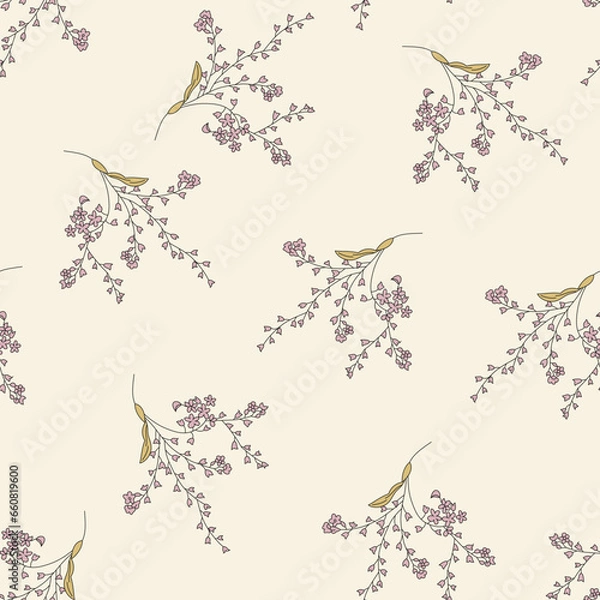 Fototapeta allover silky design pattern on yellow background