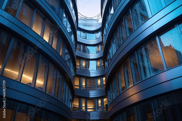 Obraz Modern residential building close-up, architectural background