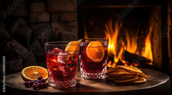 Obraz Strong Fruit Drink in Warm and Cozy Background