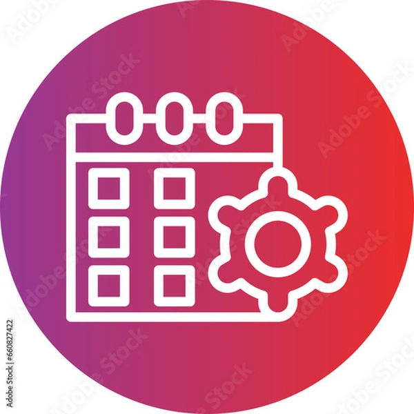 Fototapeta Schedule Procedure Icon Style
