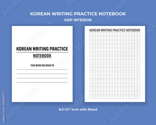 Obraz Korean Writing Practice Notebook KDP Interior