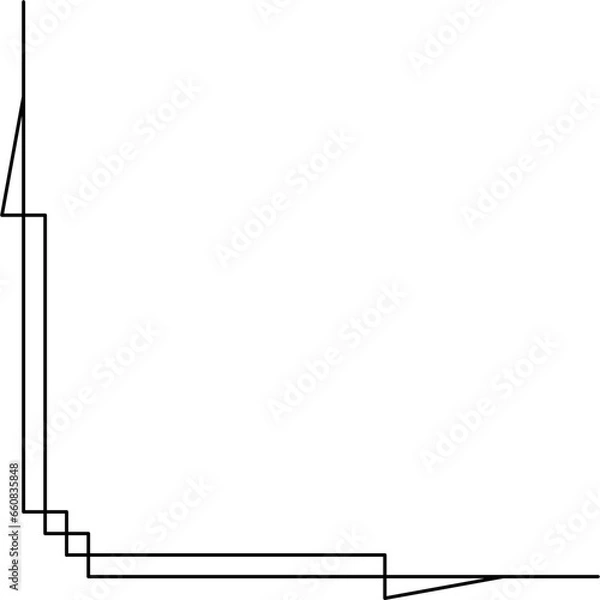 Fototapeta Corner Border Outline Isolated Vector