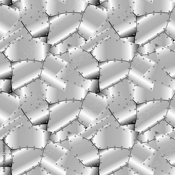 Obraz Seamless abstract metallic background