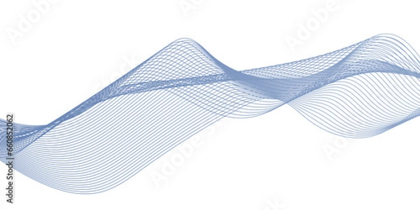 Obraz Abstract wavy lines flowing curve gradient color on transparent background. Abstract white background colorful lines. modern wavy stripes on white background isolated.	