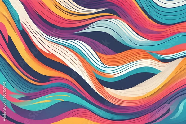 Fototapeta Abstract colorful wave background.