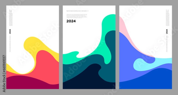 Fototapeta Vector Illustration colorful liquid and fluid abstract for banner template 2024