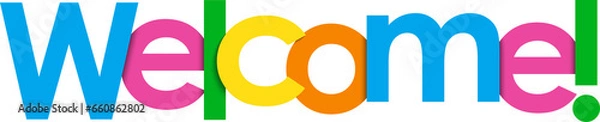 Obraz WELCOME colorful typography banner