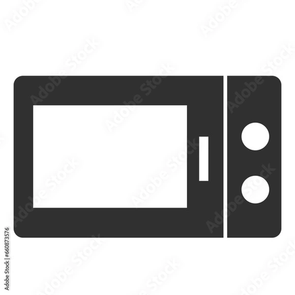 Obraz Microwave simple icon with white background electrical appliance vector illustration