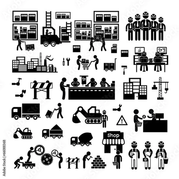 Obraz manufacturer and distributor icon