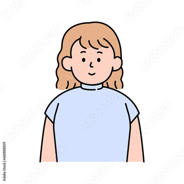 Fototapeta Female Avatars profile , office workers, hand-drawn icon style, character design, vector illustration.	
