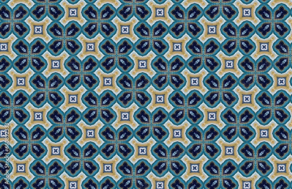 Fototapeta Abstract geometric black and white pattern design print pattern, geometric seamless pattern. Graphic background connection. abstract art painting