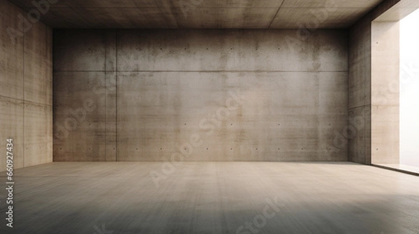 Fototapeta コンクリート打ちっぱなしの部屋の内部