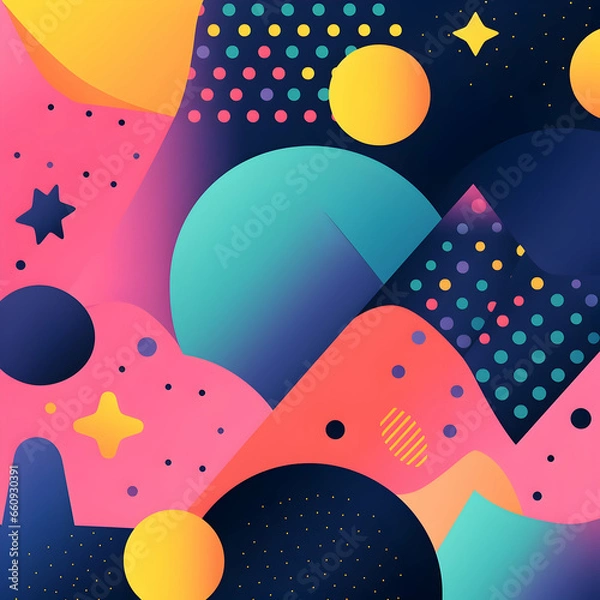 Fototapeta Pattern with clouds, abstract background with circles, Abstract colorful gradient banner vector template