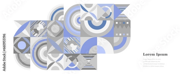 Fototapeta 幾何学 抽象 レトロ バウハウス 背景 透過