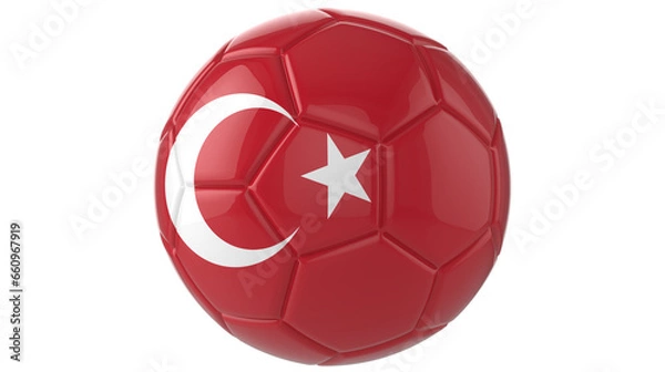 Fototapeta Turkey flag football on transparent background 