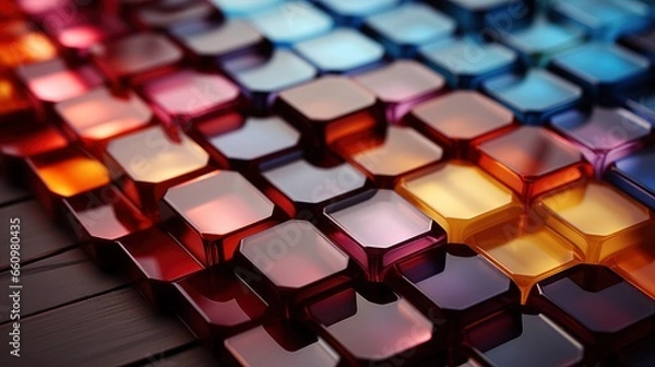 Obraz Gradient hexagonal background , Background Image,Desktop Wallpaper Backgrounds, HD