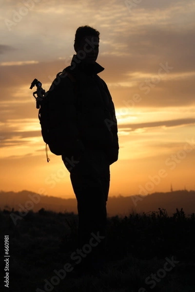 Obraz a hikers sunrise