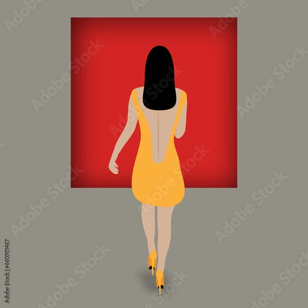 Obraz Walking Toward Red