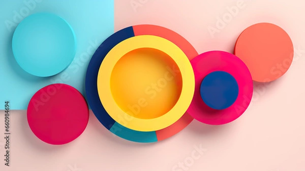 Fototapeta 3d colorful pattern