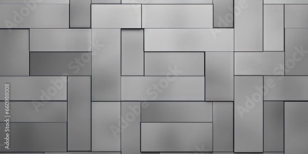 Fototapeta Monochrome elegance. Abstract grey tile pattern. Geometric brilliance. Modern grey mosaic design. Sleek simplicity. Contemporary gray tile background