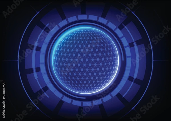 Obraz hub abstract blue background