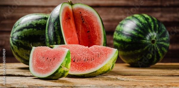 Obraz Sliced fresh watermelon .