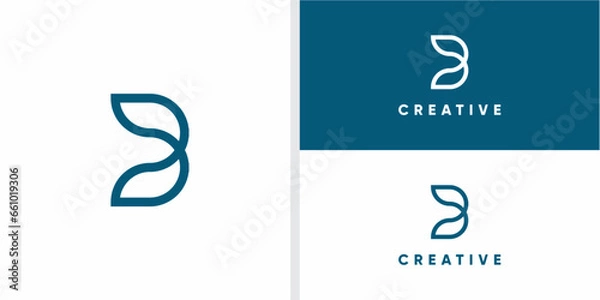 Fototapeta infographic design elements with letter b creative simple logo 