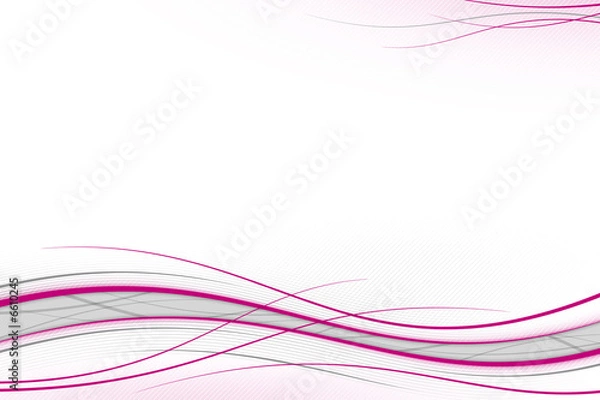 Obraz Pink waves on white