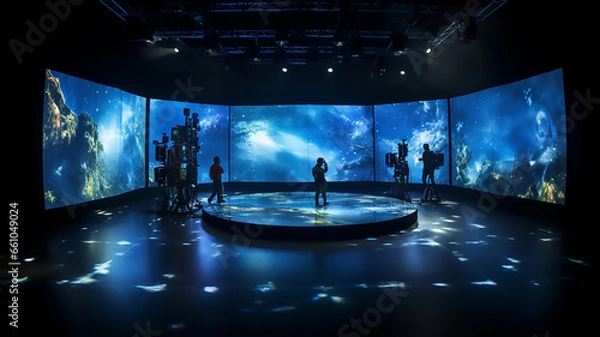 Obraz  LED screen in studio