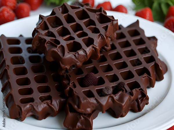 Obraz Chocolate waffles 
