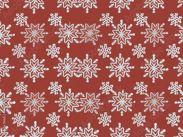 Fototapeta seamless pattern with snowflakes