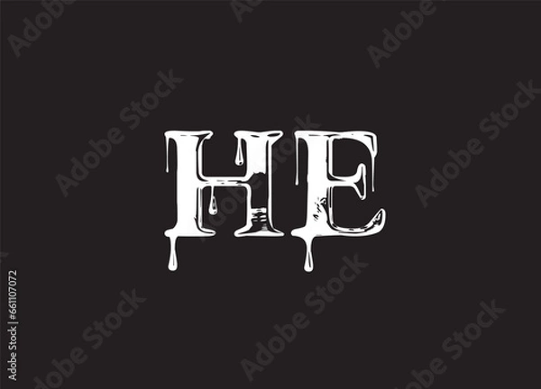 Obraz HE logo make in illustrator