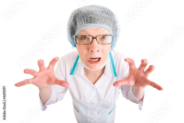 Fototapeta doctor is going to catch you