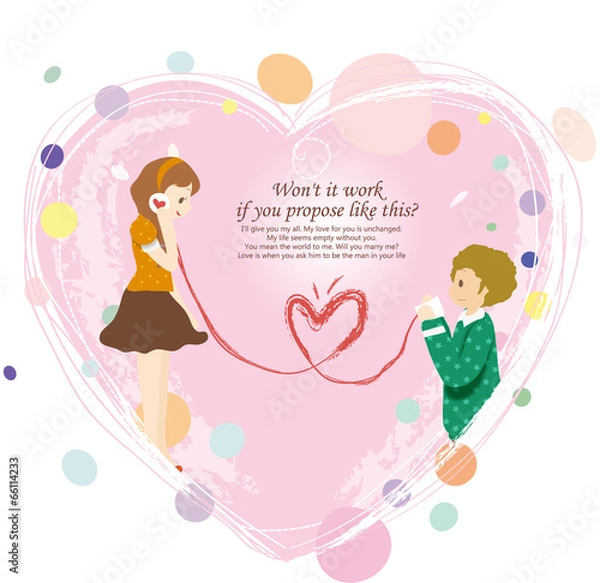 Fototapeta Illustration of propose
