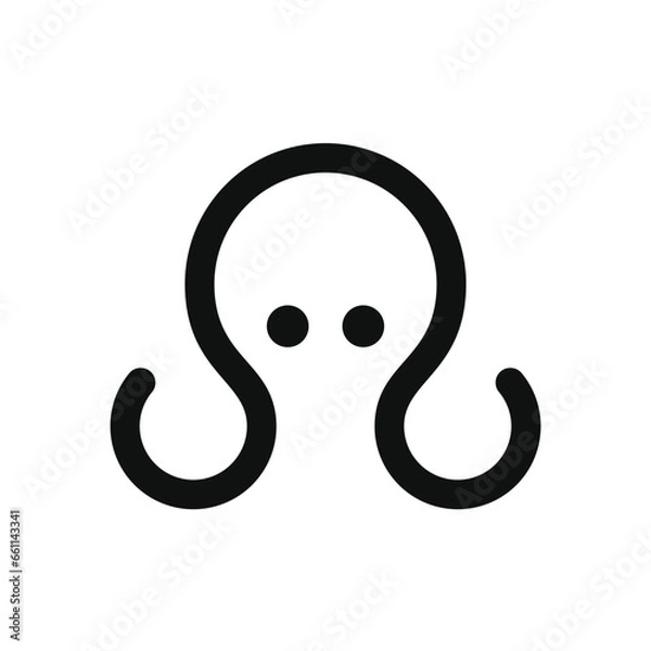 Obraz Squid  Octopus  Squid  Logo Design Template PNG and Vector with Transparent Background