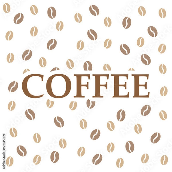 Obraz Coffee vector background. Coffee beans background.