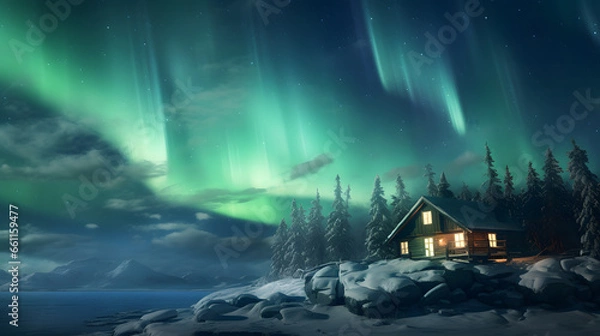 Fototapeta Northern Lights - Aurora Borealis