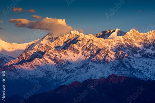 Obraz Beautiful view of Annapurna range, Himalayan mountains, Nepal, f