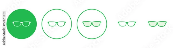 Fototapeta Glasses icon set. Glasses vector icon