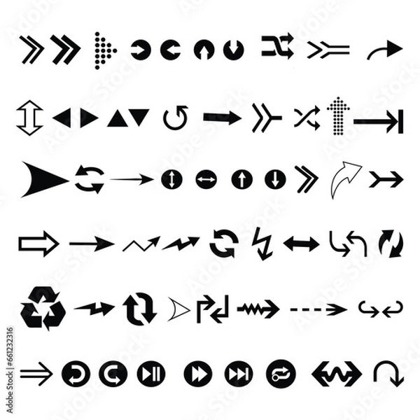 Obraz  vector flat design arrow collection