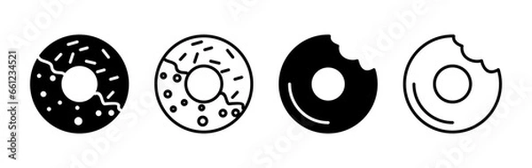 Obraz Donut icon vector. doughnut icon. donut logo