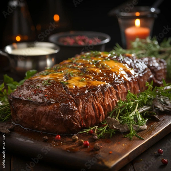 Obraz grilled meat with vegetables