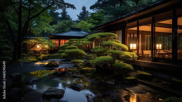Obraz 日本の夜の料亭
