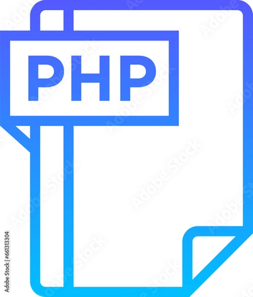 Fototapeta PHP Line Gradient Icon pictogram symbol visual illustration