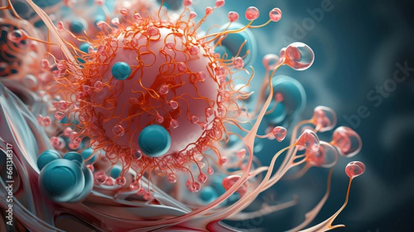 Fototapeta Diagram showing ovarian cancer. generative ai