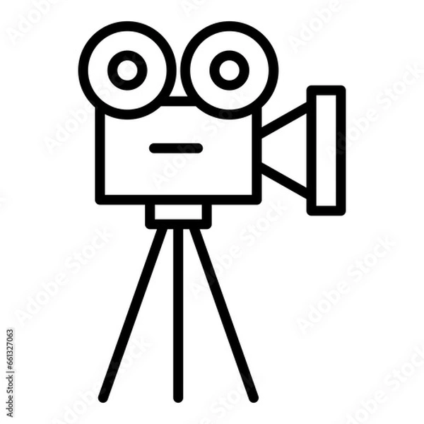 Obraz Outline Video camera icon
