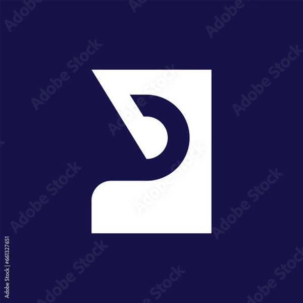 Fototapeta Letter P design element vector icon with creative modern concept