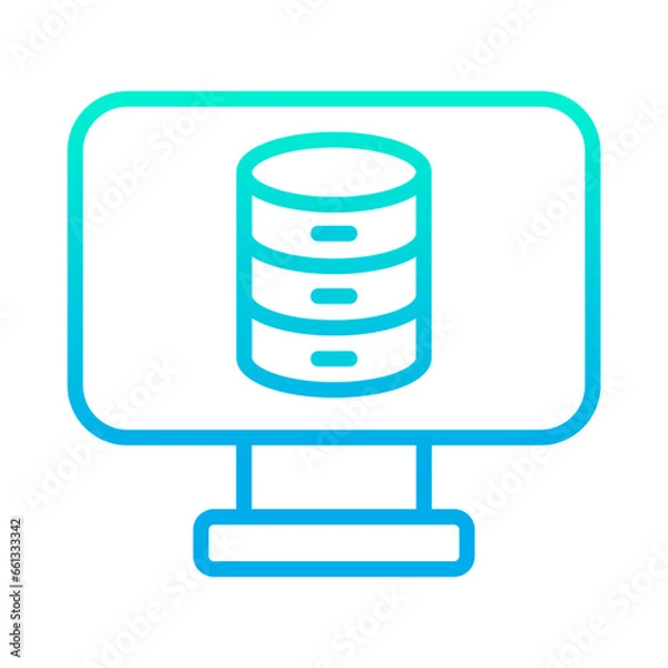 Fototapeta Outline gradient Computer Data Icon